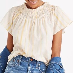 Madewell smocked honey top